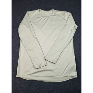 Milliken Military Cold Weather Shirt Men Medium Gold Crew Neck Lightweight Soft